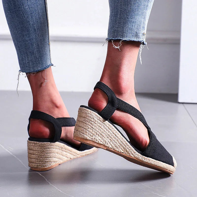 Espadrille Wedge Sandals – Women's Braided Platform Shoes