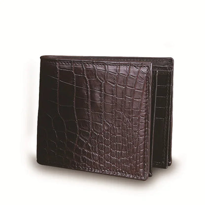 Genuine Alligator Leather Bifold Wallet for Men – Luxury