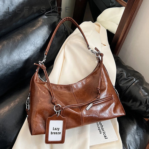 PU Leather Shoulder Bag – Women's Luxury Crossbody Underarm Bag