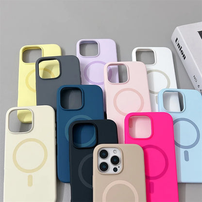 MagSafe Liquid Silicone iPhone Case – iPhone 12 to 16 Pro Max