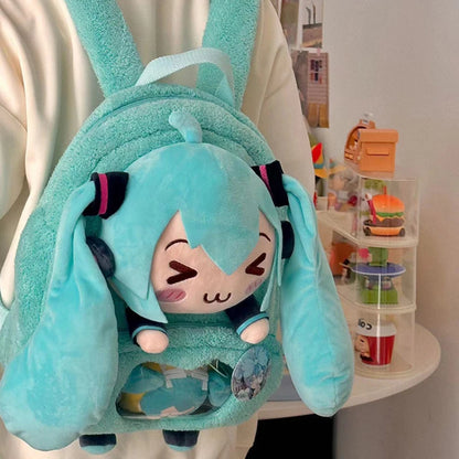 Hatsune Miku Plush Backpack Large Capacity Anime Bag
