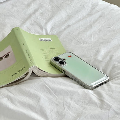 Mint Goldfish iPhone Case – Cute Silver Edge Design