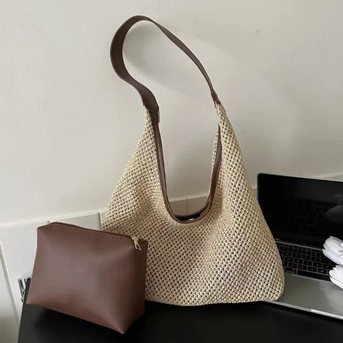 Casual Beach Summer Popular Woven Mother-in-law Bag