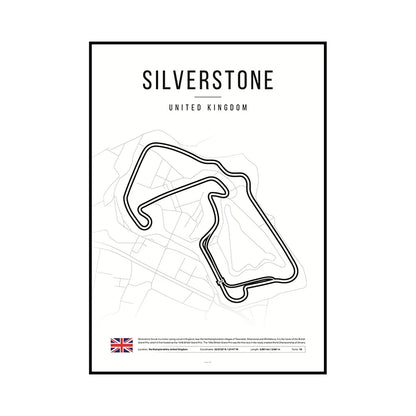 F1 Race Track Map Poster – Formula 1 Circuit Wall Art Print