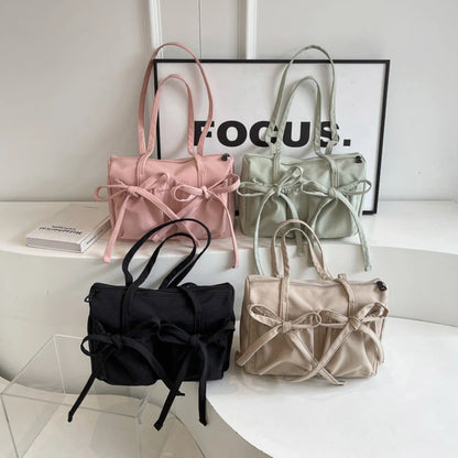 New Korean Bow Nylon Shoulder Bag