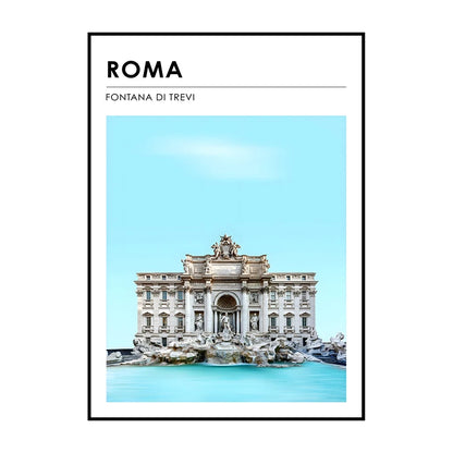 Famous City Architecture Wall Art Poster – Canvas Print for Living Room
