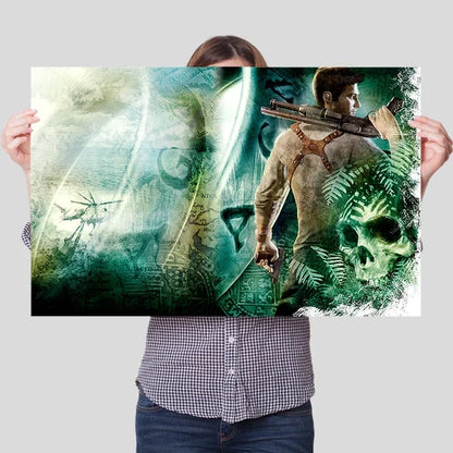 Uncharted Video Game Canvas Poster – Wall Art Print for Home Decor