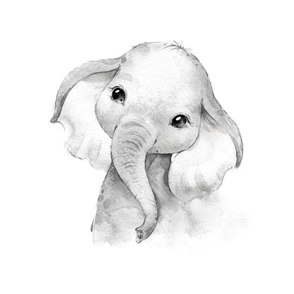 Cute Baby Animal Wall Art Canvas Poster – Nordic Nursery Decor