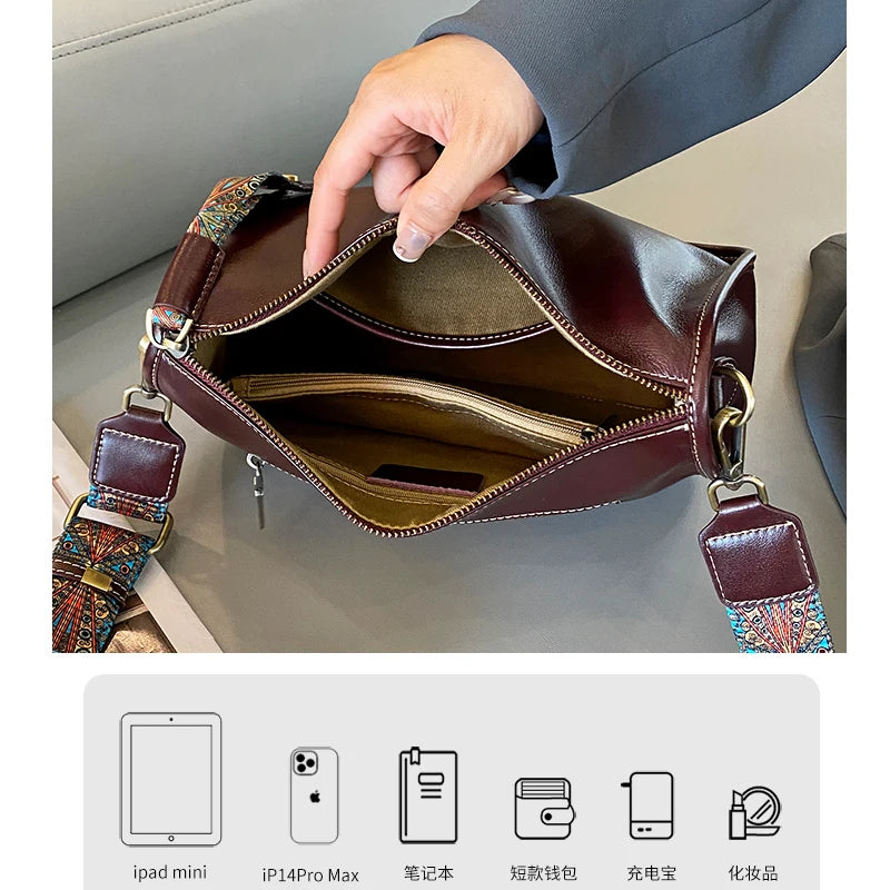 Women's Cowhide Genuine Leather Shoulder Bag
