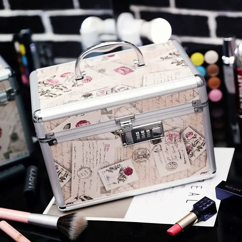Aluminum Makeup Case with Lock – Professional Cosmetic Box