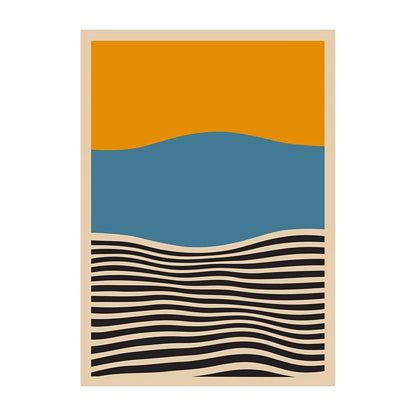 Mid-Century Modern Wall Art Poster – Retro Abstract Geometric Print