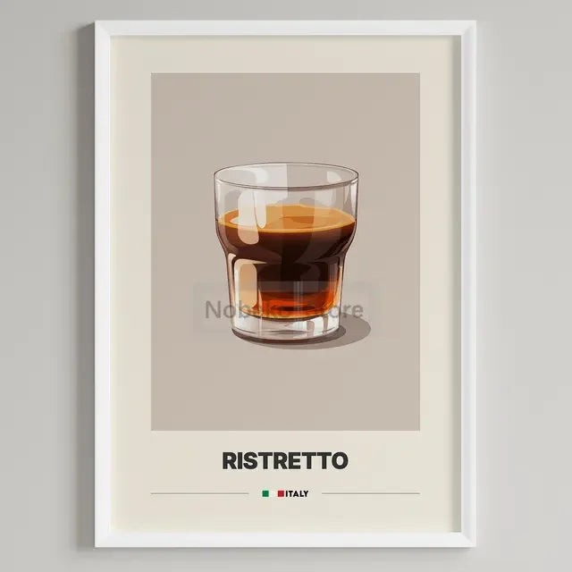 Italian Coffee Minimalist Poster | Cappuccino Espresso Latte Wall Art Print