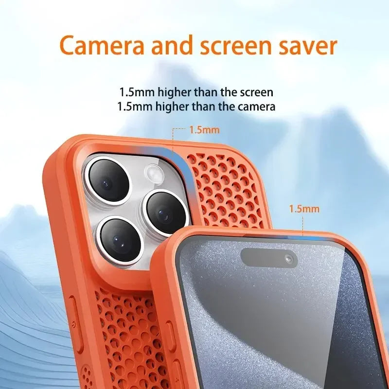 Cooling MagSafe Mesh iPhone Case – Heat Dissipation Breathable Cover