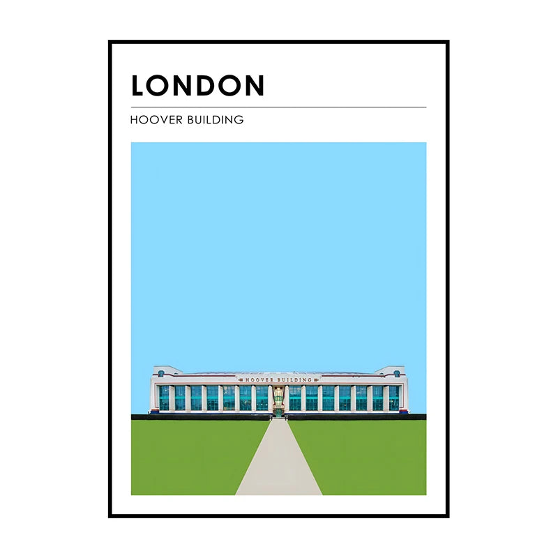 Famous City Architecture Wall Art Poster – Canvas Print for Living Room