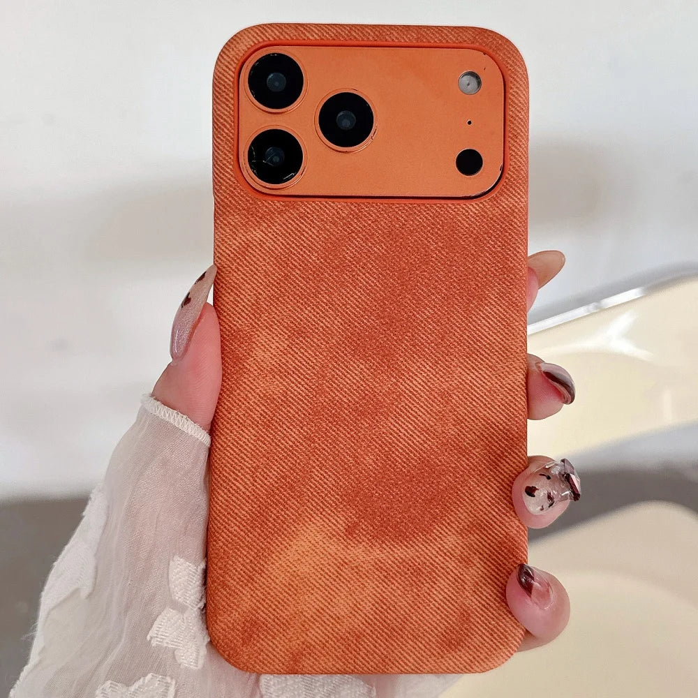 Denim iPhone Case – Slim Fabric Cover for iPhone 11–17 Series