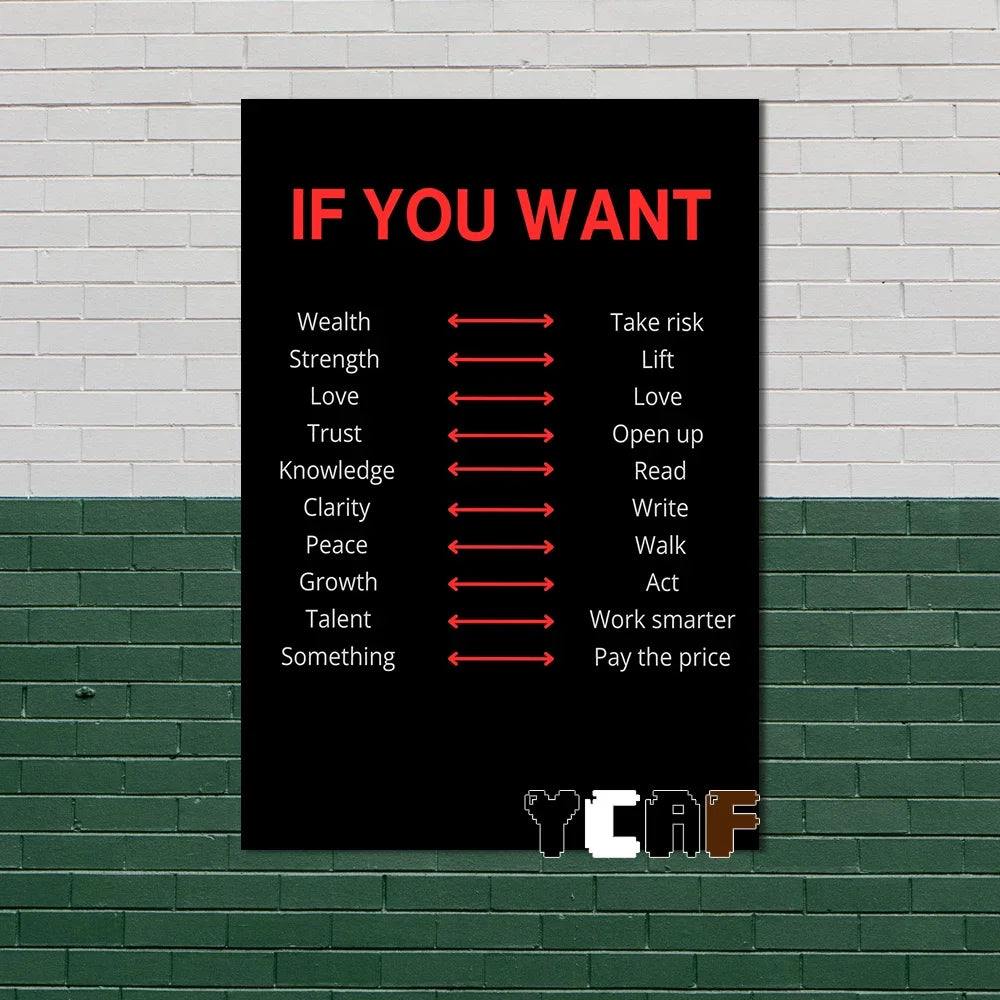 Motivational Quote Canvas Poster – Discipline Wall Art