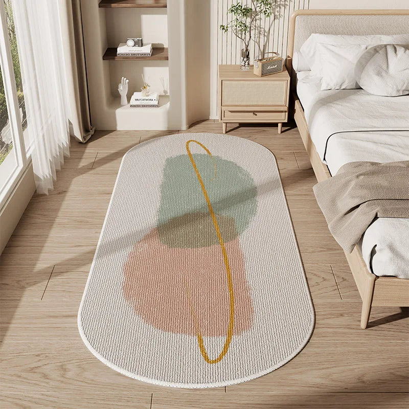Oval Area Rug – Soft Non-Slip Bedroom & Hallway Runner Carpet