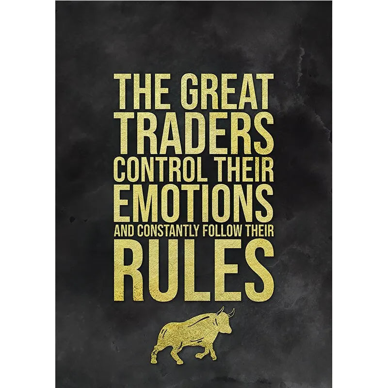 Stock Trading Motivational Wall Art Poster – Buy Fear Sell Greed
