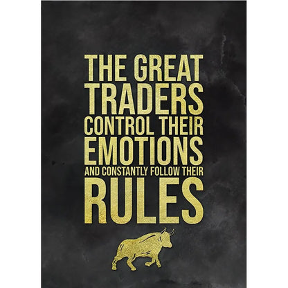 Stock Trading Motivational Wall Art Poster – Buy Fear Sell Greed