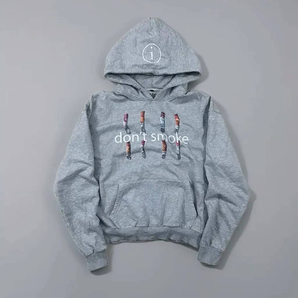 Y2K Graphic Print Oversized Hoodie – Women's Goth Grunge Streetwear Sweatshirt