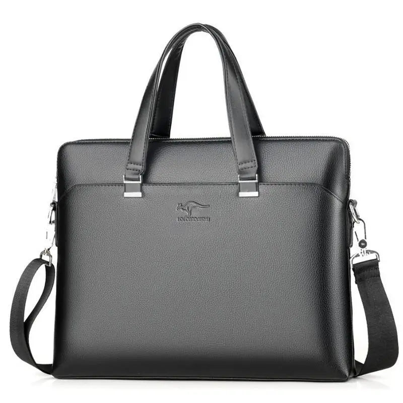 Men's PU Leather Briefcase Laptop Shoulder Messenger Bag