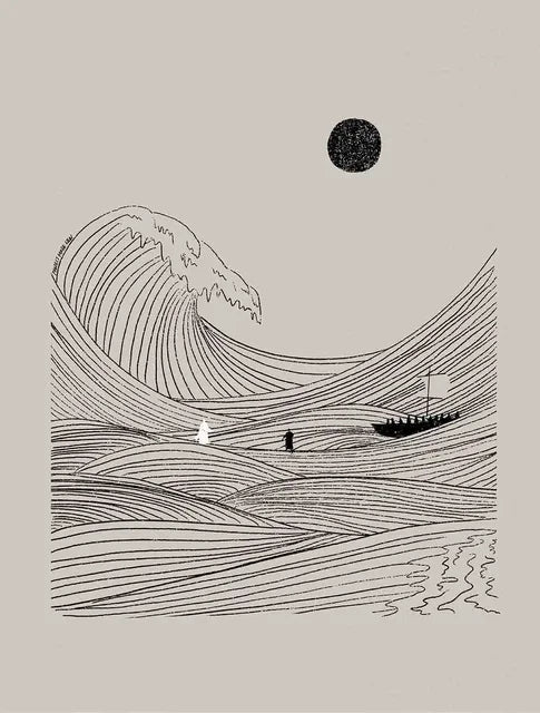 Christian Wall Art Poster – Starry Night Faith Sketch Print