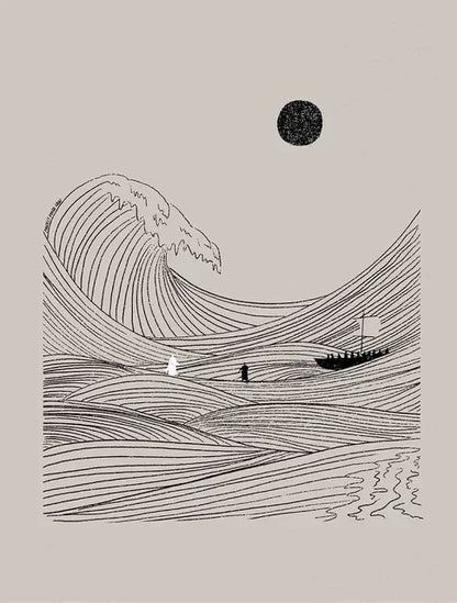 Christian Wall Art Poster – Starry Night Faith Sketch Print