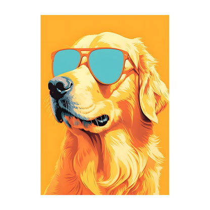 Corgi Wearing Sunglasses Poster Funny Dog Canvas Painting Print Wall Art Picture Living Room Cuadros