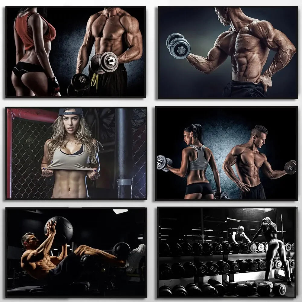 Gym Motivation Wall Art Print – Bodybuilding Fitness Poster for Home & Gym Decor