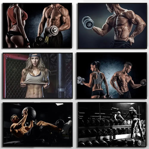 Gym Motivation Wall Art Print – Bodybuilding Fitness Poster for Home & Gym Decor