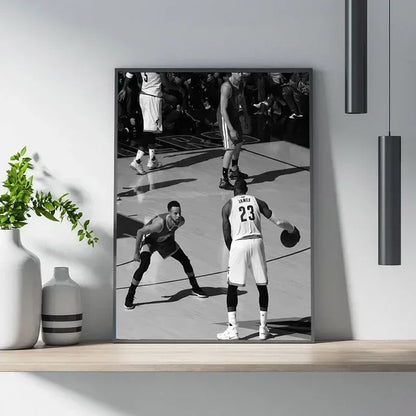 Basketball Legends Canvas Poster – Kobe, LeBron & More Wall Art