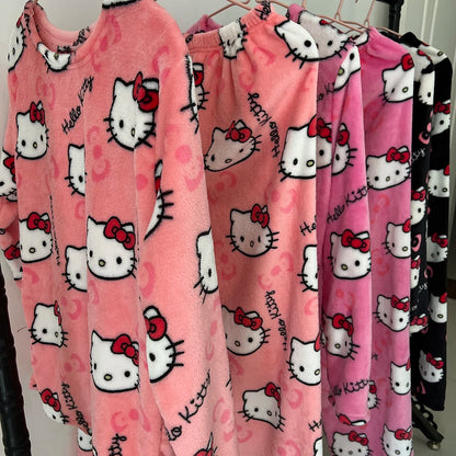 Hello Kitty Pajama Set Sanrio Couple Loungewear