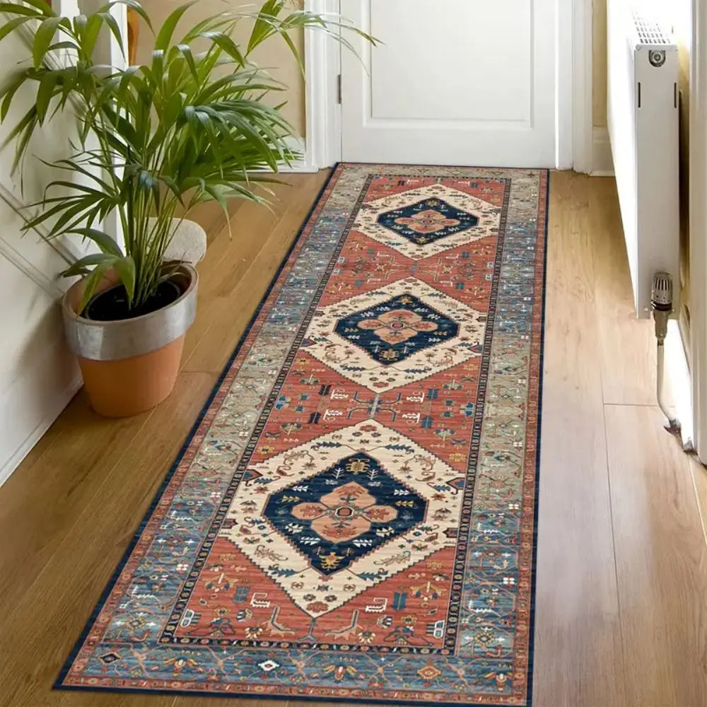Vikama Retro Kitchen Hallway Runner Rugs Sofa Cushion Bedroom Bedside Floor Mat Non-Slip Washable