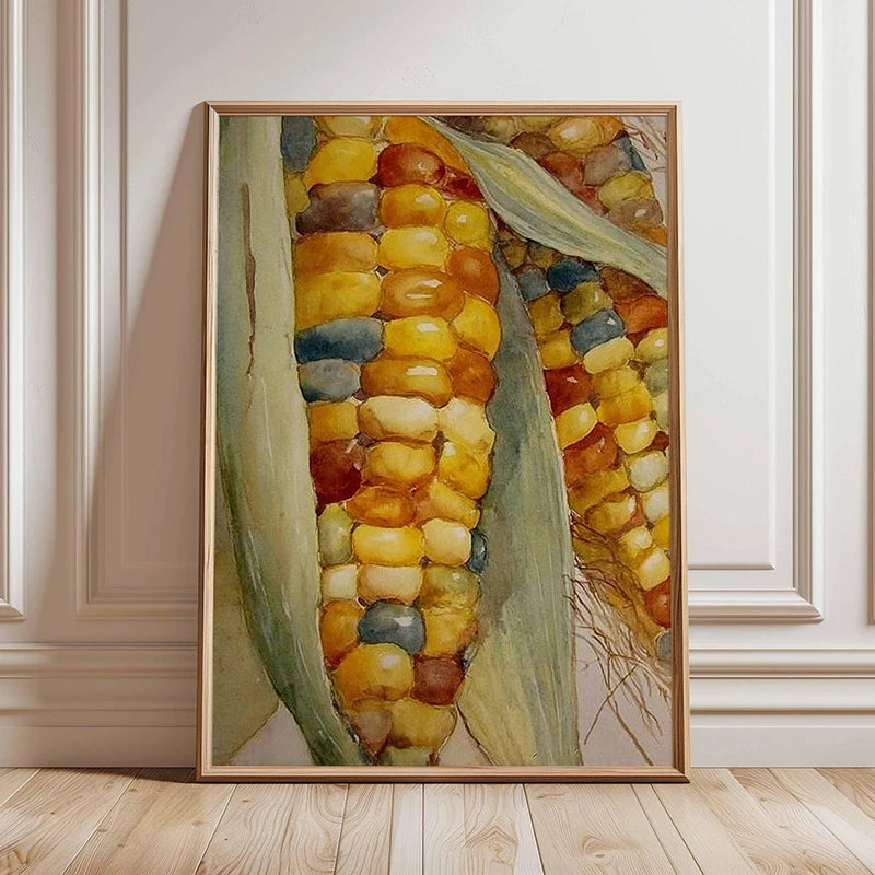 Rustic Kitchen Still Life Poster Vintage Bread Art Print Canvas Oil Painting Style Wall Picture
