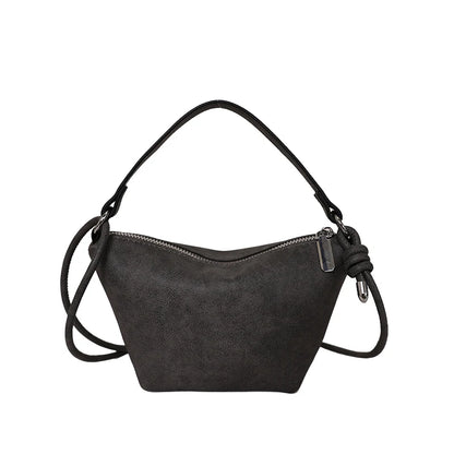 Retro Suede Mini Shoulder Bag – Women's Top Handle Handbag