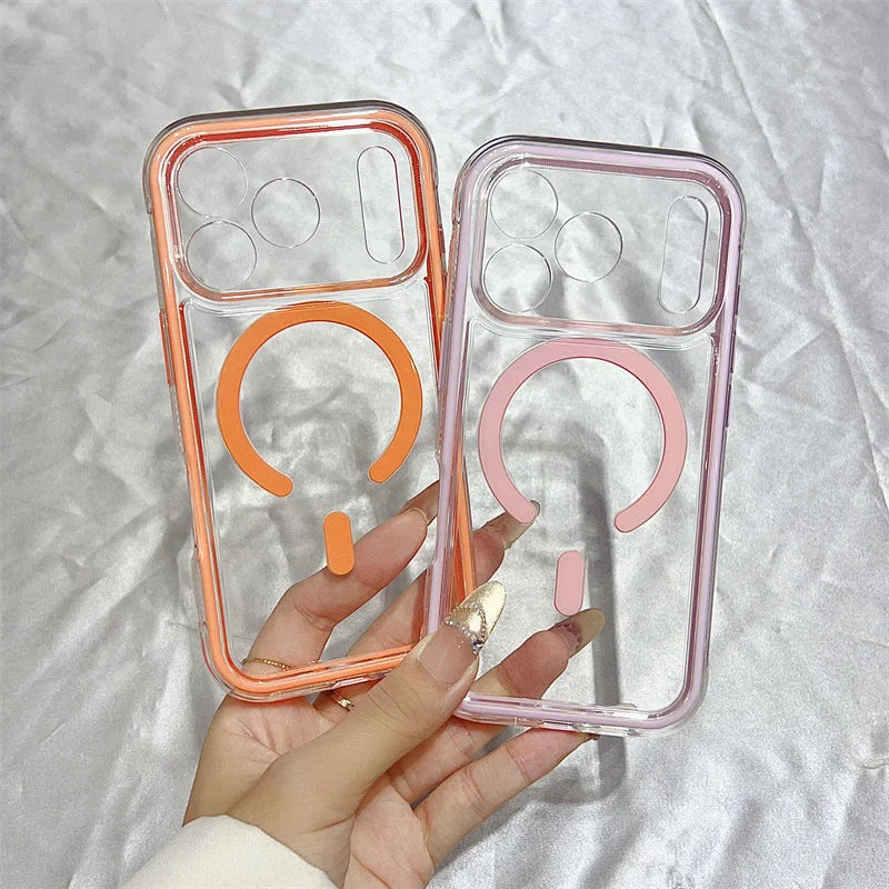 MagSafe Clear iPhone Case – Shockproof Magnetic Cover for iPhone 11 to 17