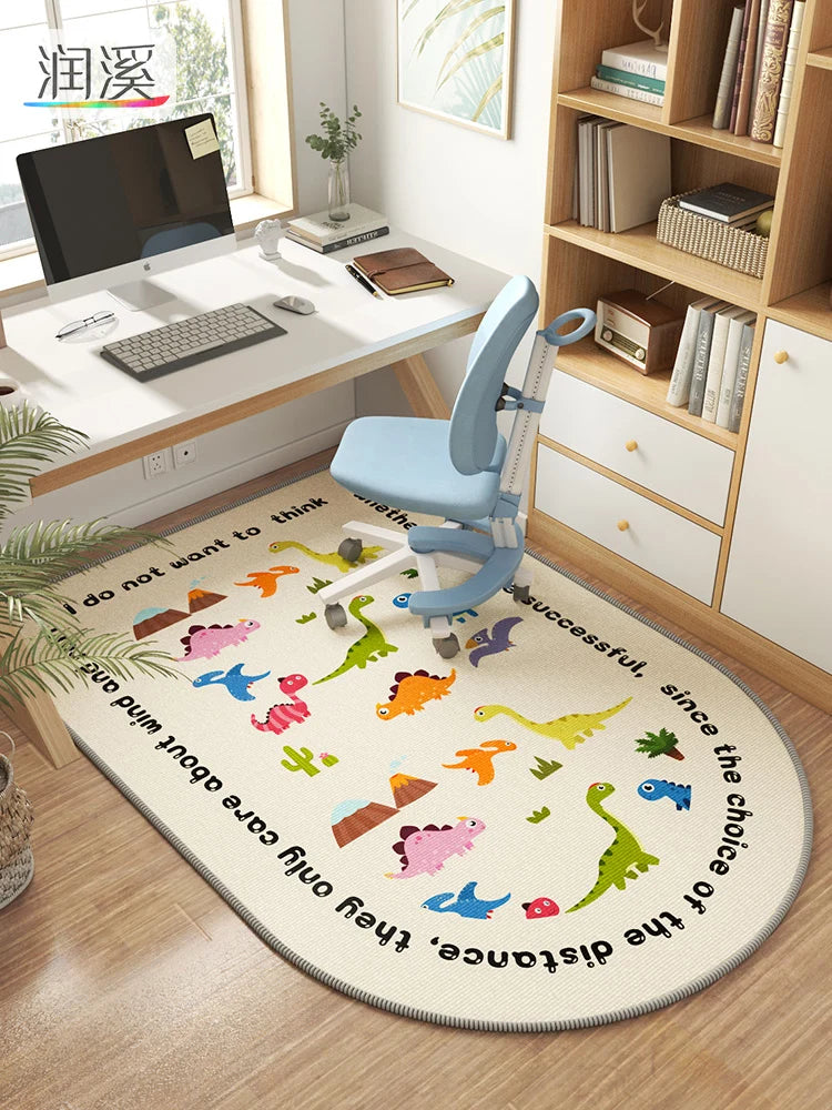 Kids Study Area Rug – Ocean Cartoon Chair Floor Mat