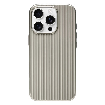 MagSafe Ribbed Stripe iPhone Case for 17 16 15 14 Pro Max – Matte Metal Finish
