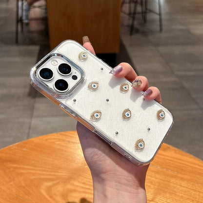 Evil Eye Glitter iPhone Case – Clear 3D Epoxy Electroplated Lens Cover