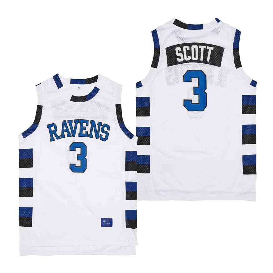 One Tree Hill Ravens #3 Scott Basketball Jersey – Embroidered