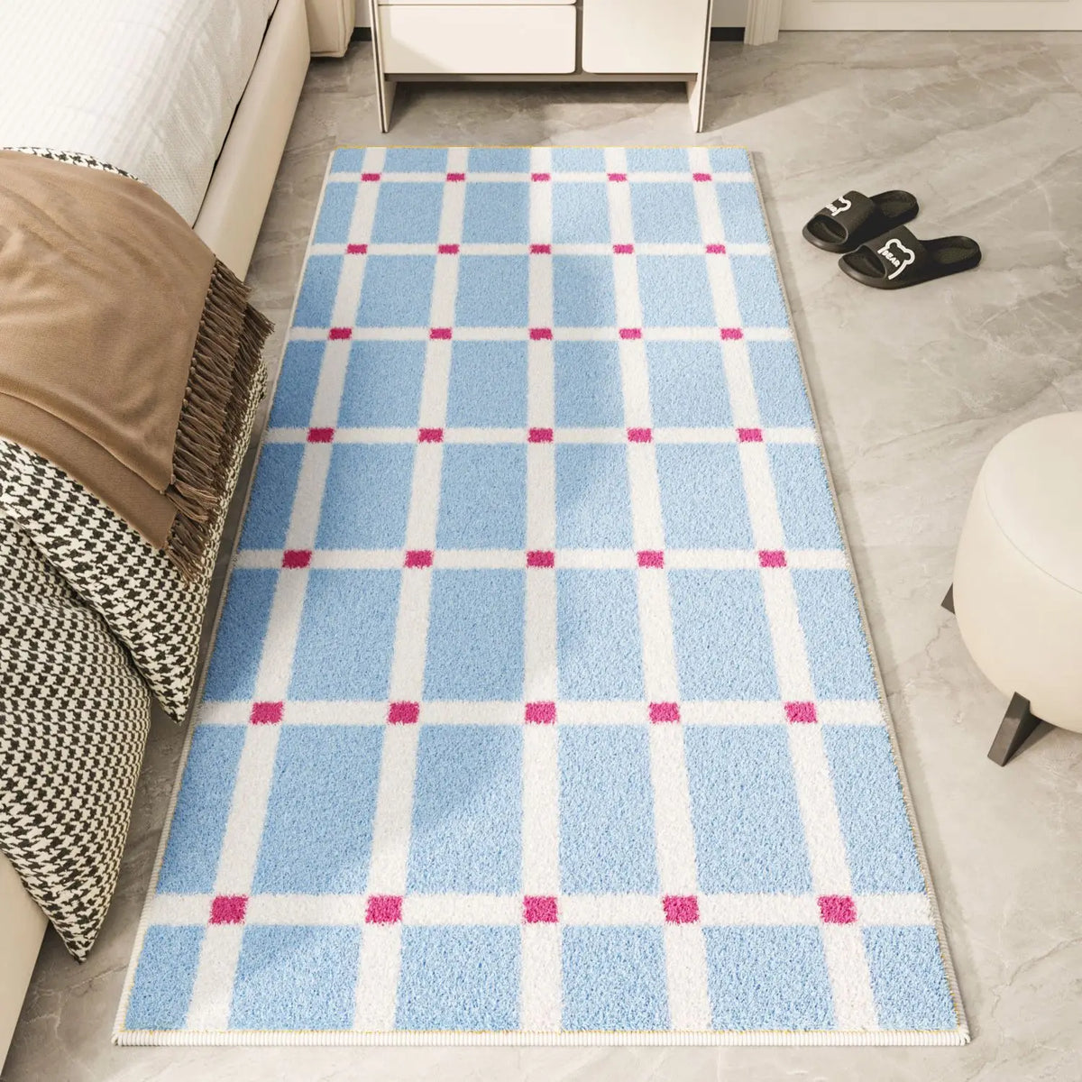 Dopamine Striped Soft Area Rug – Bedroom & Living Room Decoration