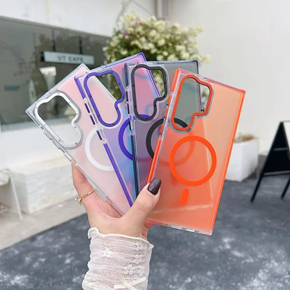 Samsung Magnetic Case – Metal Lens Frame & Wireless Charging