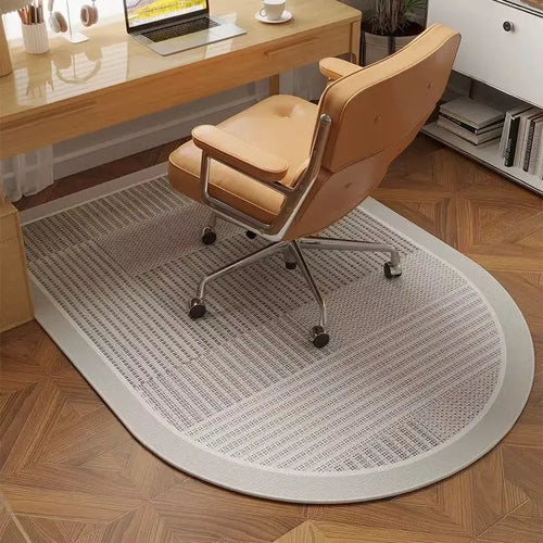 Office Chair Floor Mat – Anti-Slip Oval Area Rug for Desk
