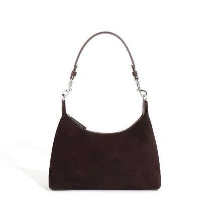 Retro Genuine Leather Suede Handbag Cowhide