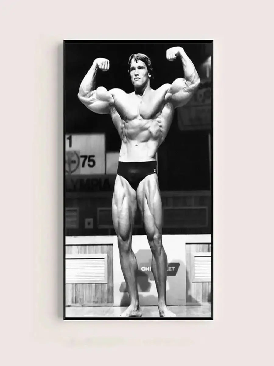 Arnold Schwarzenegger Motivational Gym Poster – Bodybuilding Wall Art