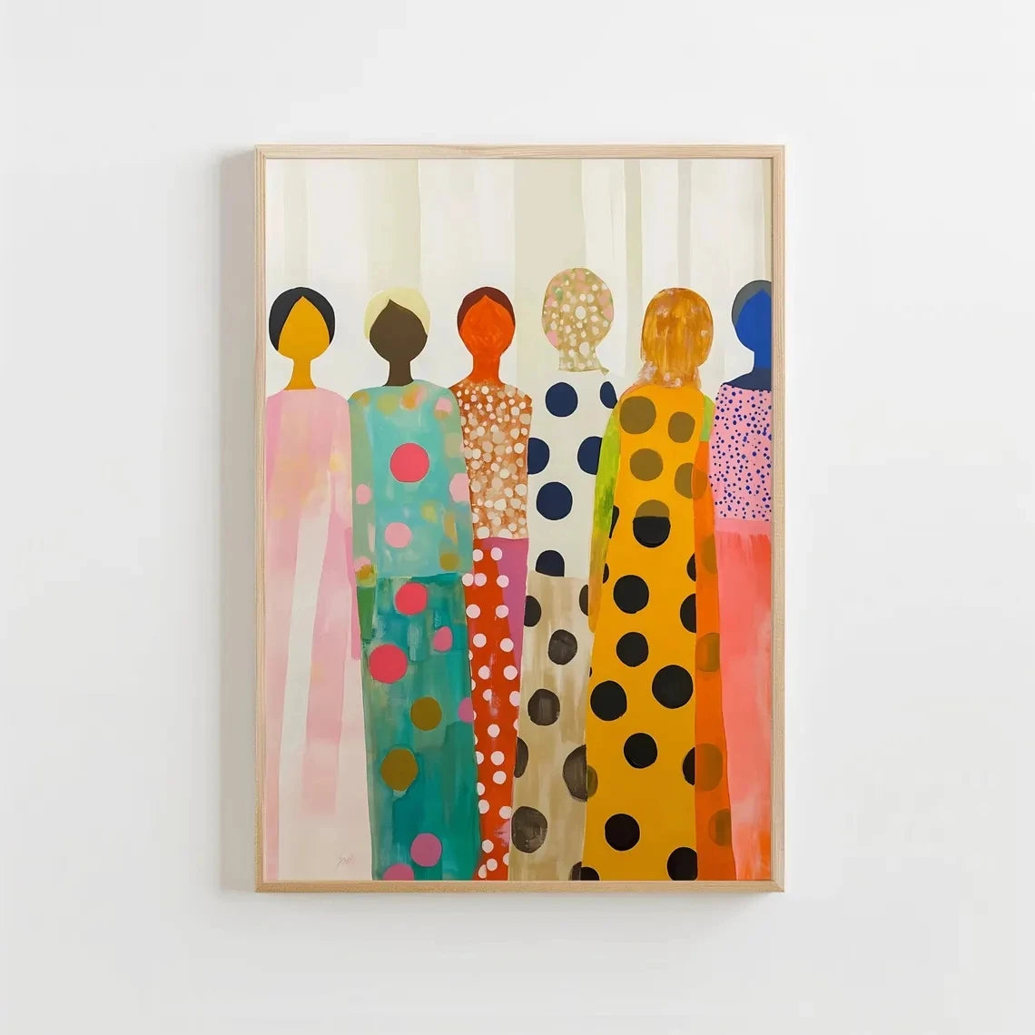 Abstract Women Wall Art Print – Colorful Feminine Figure Poster