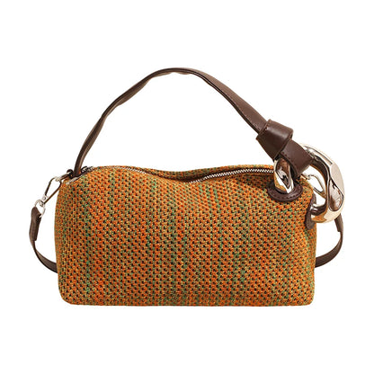 Straw Shoulder Bag for Women – Vintage Woven Crossbody Handbag