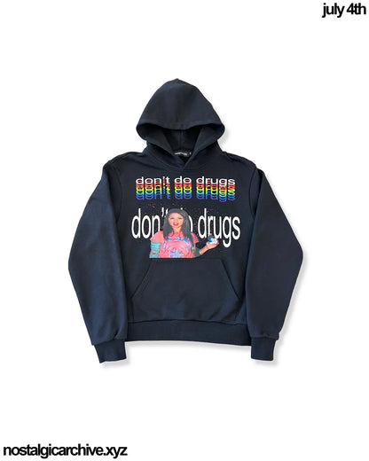 Graphic Slogan Oversized Hoodie – Y2K Grunge Streetwear Women