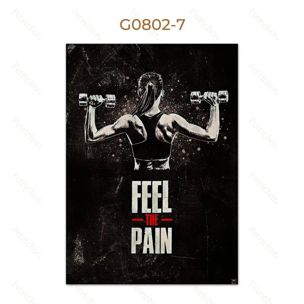 Gym Motivational Quote Wall Art Poster – Bodybuilding Canvas Print
