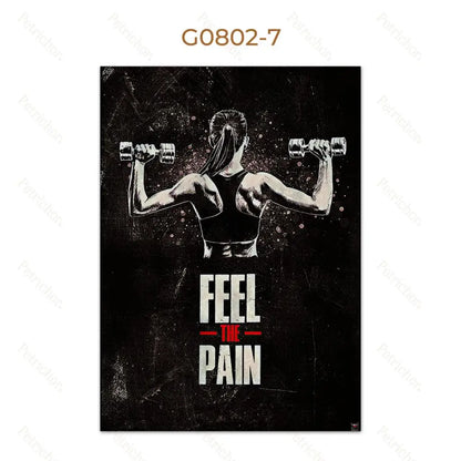 Gym Motivational Quote Wall Art Poster – Bodybuilding Canvas Print